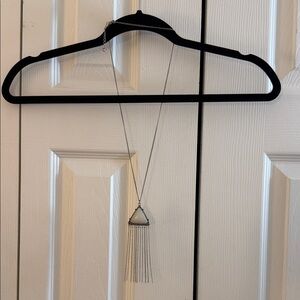 Elegant Silver Tassel Necklace